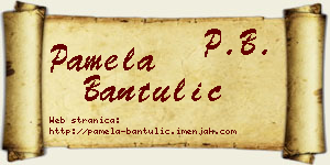 Pamela Bantulić vizit kartica